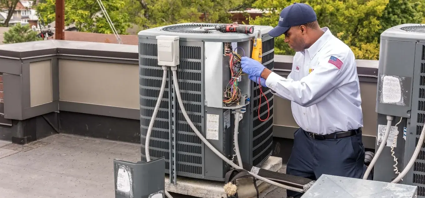 Air conditioning contractor in Orlando performing residential AC repair